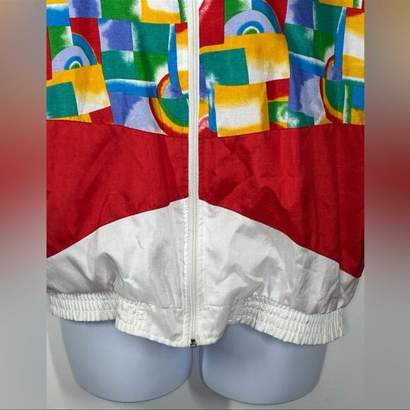 Vintage 80s - 90s Lavon Windbreaker Zip Up Jacket Large Abstract Track Jacket - Picture 11 of 14